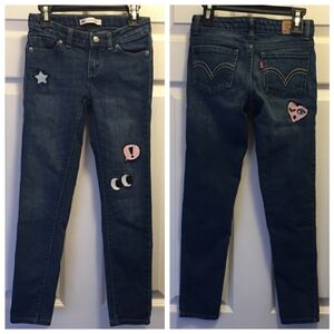 Girls Levi’s Skinny Jeans ft. Cute Patches